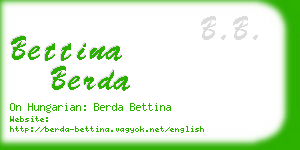 bettina berda business card